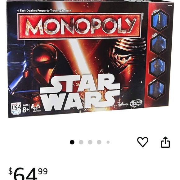 Star Wars Monopoly Game - Black and Blue - Picture 2 of 7